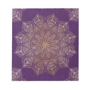 Goldene Mandala Notizblock