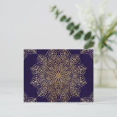 Goldene Mandala Postkarte (Stehend Vorderseite)