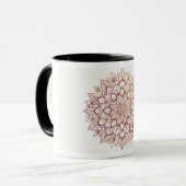 Goldene Mandala-Tasse, botanische Kaffeetasse, flo Tasse (Vorderseite Links)