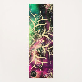 Goldene Mandala Wasserfarbennebel Yogamatte