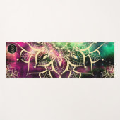 Goldene Mandala Wasserfarbennebel Yogamatte (Vorderseite (Horizontal))
