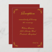 Goldene Märchen Empfang Card Einladung (Vorne/Hinten)