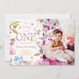 Goldene Märchen Geburtstags-Foto Einladung