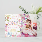 Goldene Märchen Geburtstags-Foto Einladung (Stehend Vorderseite)