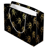 Goldene Märchen Prinzessin Party Geschenktüte (Rückseite Schrägansicht)