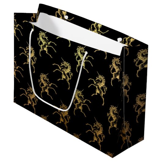 Goldene Märchen Prinzessin Party Geschenktüte (Vorderseite Schrägansicht)