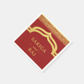 Goldene Marigold Blume Mundap Canopy Arch Wedding Serviette (Ecke)