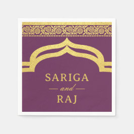 Goldene Marigold Blume Mundap Canopy Arch Wedding Serviette