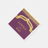 Goldene Marigold Blume Mundap Canopy Arch Wedding Serviette (Ecke)