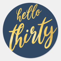 Goldene Marine "Hello Thirty" Geburtstag