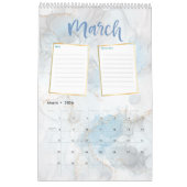 Goldene Marmorfüllung im Foto Kalender (Mär 2026)