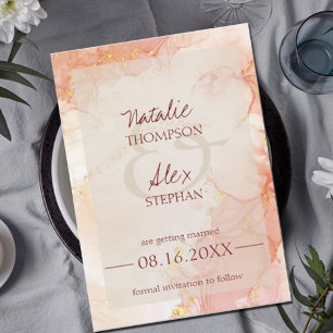 Goldene Marmorkulisse Elegante Hochzeit Save The Date