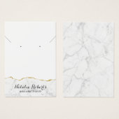 Goldene Marmorschmuck mit Necklace Display (Vorne & Hinten)