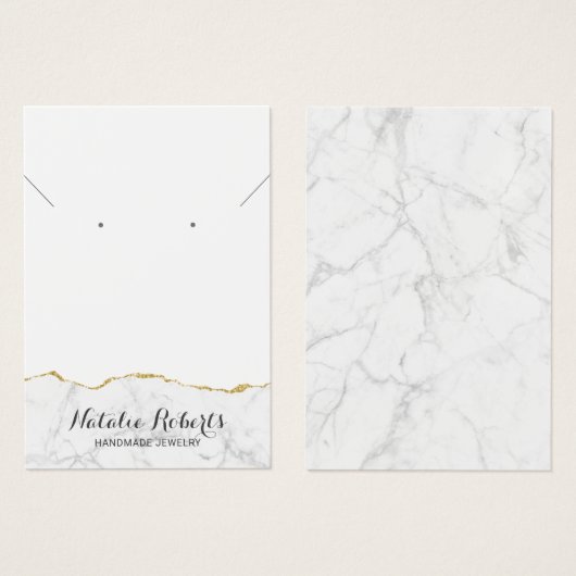 Goldene Marmorschmuck mit Necklace Display (Vorne & Hinten)