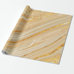 Goldene Marmorstruktur Geschenkpapier