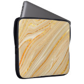 Goldene Marmorstruktur Laptopschutzhülle (Vorne Rechts)