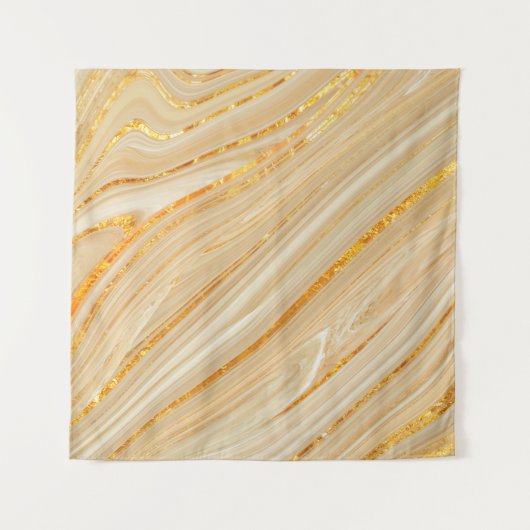 Goldene Marmorstruktur Wandteppich (Vorderseite)