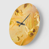 Goldene Marmortextur Große Wanduhr (Winkel)