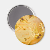 Goldene Marmortextur Magnet (Vorderseite/Rückseite)