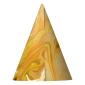 Goldene Marmortextur Partyhütchen (Rückseite)