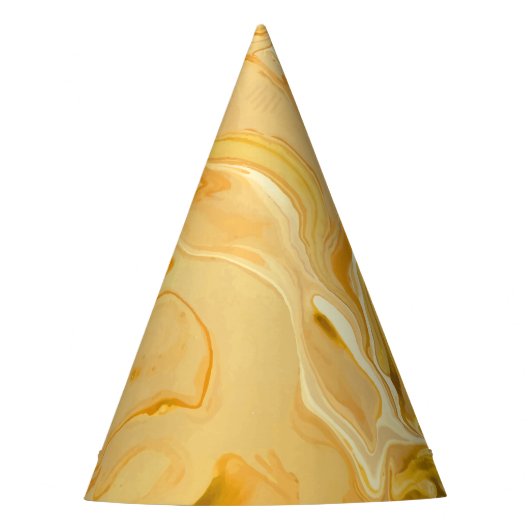 Goldene Marmortextur Partyhütchen (Vorderseite)