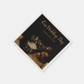 Goldene Maskenhochzeit Serviette (Ecke)
