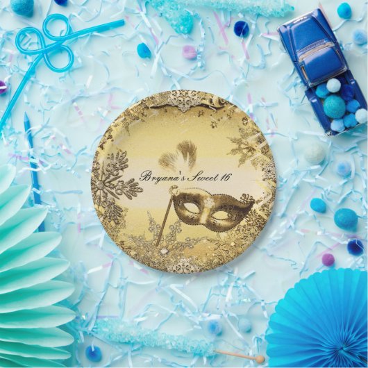 Goldene Maskerade Pinacoteca comunale Casa Rusca Pappteller (Party)