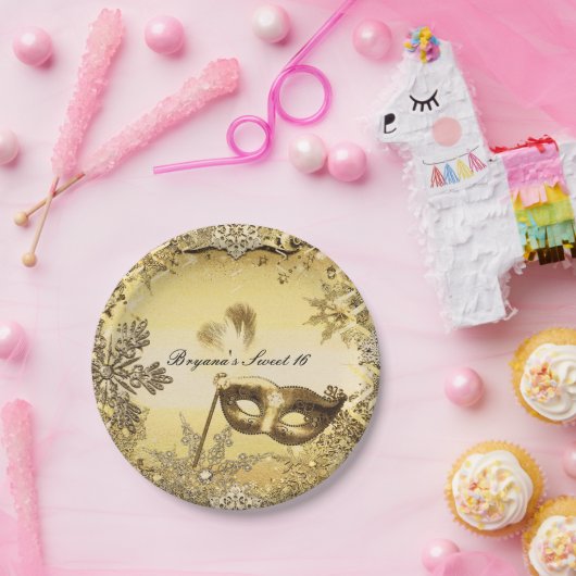 Goldene Maskerade Pinacoteca comunale Casa Rusca Pappteller (Party)