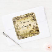 Goldene Maskerade Pinacoteca comunale Casa Rusca Quadratischer Aufkleber (Umschlag)