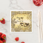 Goldene Maskerade Pinacoteca comunale Casa Rusca Serviette (Beispiel)