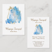 *~* Goldene Massage Reiki Abstrakte Wasserfarbe Visitenkarte (Vorne/Hinten)