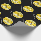 Goldene Medaille mit dem ersten Preis Geschenkpapier (Ecke)