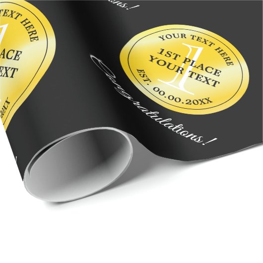 Goldene Medaille mit dem ersten Preis Geschenkpapier (Rolleneckpunkt)