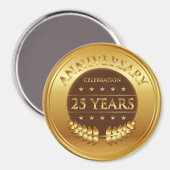 Goldene Medaille zum 25-jährigen Jubiläum Magnet (Vorderseite/Rückseite)