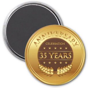 Goldene Medaille zum 35-jährigen Jubiläum Magnet