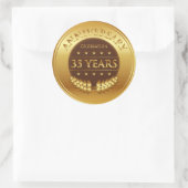 Goldene Medaille zum 35-jährigen Jubiläum Runder Aufkleber (Tasche)