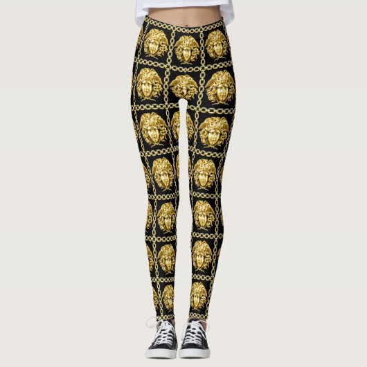 Goldene Medusa in Chains Leggings (Vorderseite)