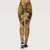 Goldene Medusa mit barocken Ornamenten Leggings (Rückseite)