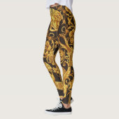 Goldene Medusa mit barocken Ornamenten Leggings (Links)