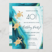 Goldene Meeresschildkröten - Einladung zur Küste (Vorne/Hinten)