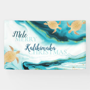 Goldene Meeresschildkröten   Mele Kalikimaka   Wei Banner