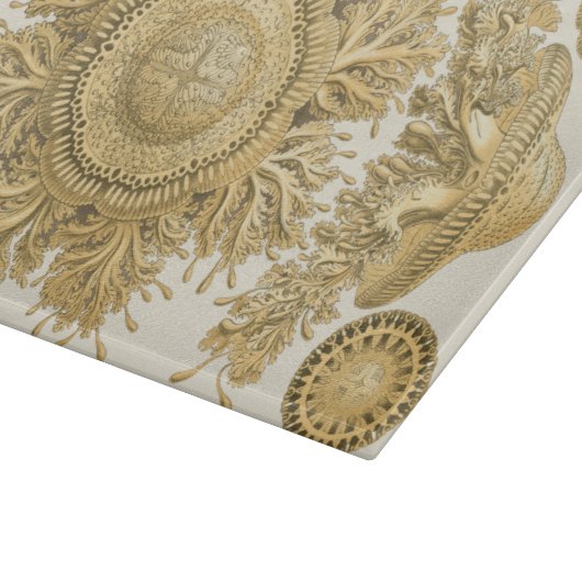 Goldene Meerestiere Schneidebrett (Ecke)