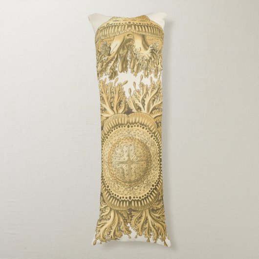 Goldene Meerestiere Seitenschläferkissen (Vorderseite Vertikal)