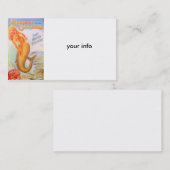 goldene Meerjungfrau-Visitenkarte Visitenkarte (Vorne/Hinten)