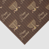 Goldene Menorah glückliche Chanukka vertikale Seidenpapier (Ausschnitt)