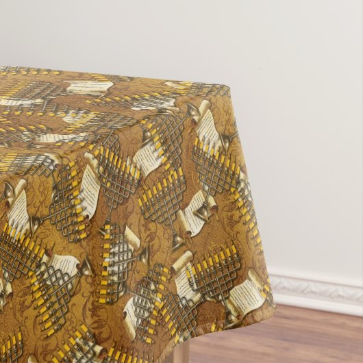 Goldene Menorot  Tischdecke (Beispiel)