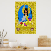 Goldene Merfade und Dolphin Print Poster (Küche)