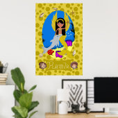 Goldene Merfade und Dolphin Print Poster (Heimbüro)