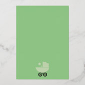 Goldene Metallic-Babydusche Einladung (Rückseite)