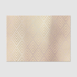Goldene Metallic Rosa Rose Zickzack Art Deco Seidenpapier